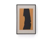 Zernu Абстрактная картина в оранжевых и чёрных тонах лен 42 x 65 см