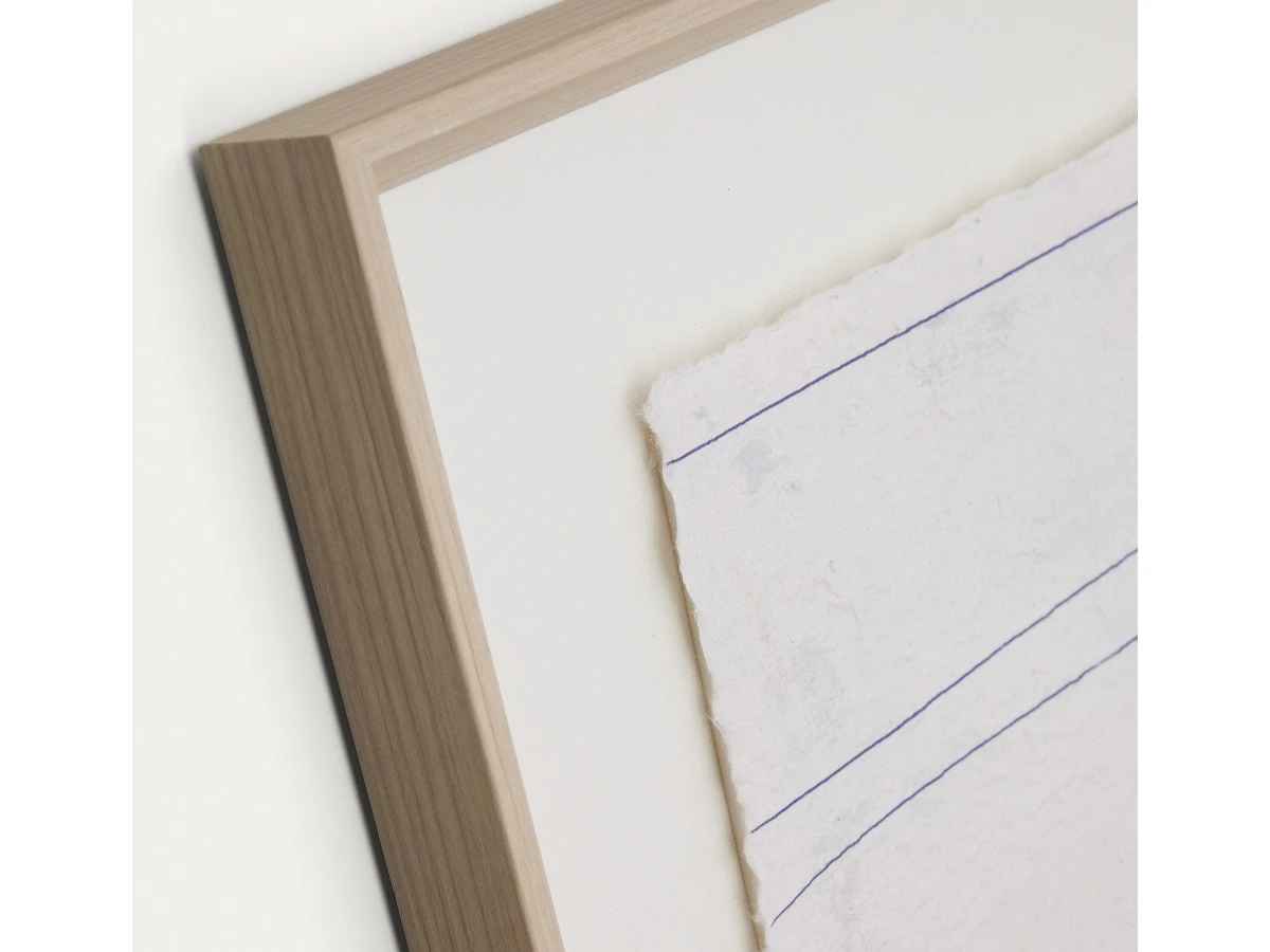 Durkan Абстрактная картина на переработанной бумаге белая 50 x 70 см 962315  - фото 5