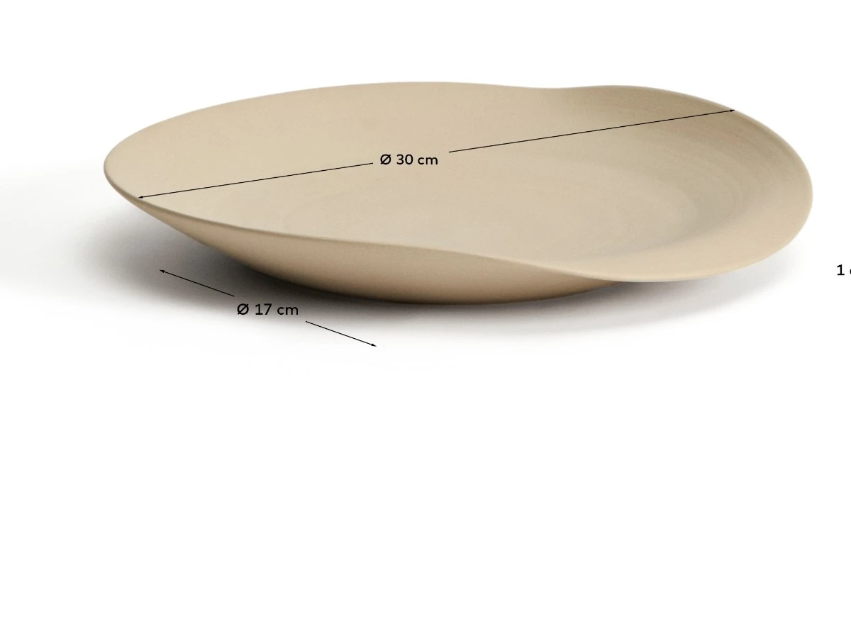 Керамический поднос Ebenor бежевого 962321  - фото 5