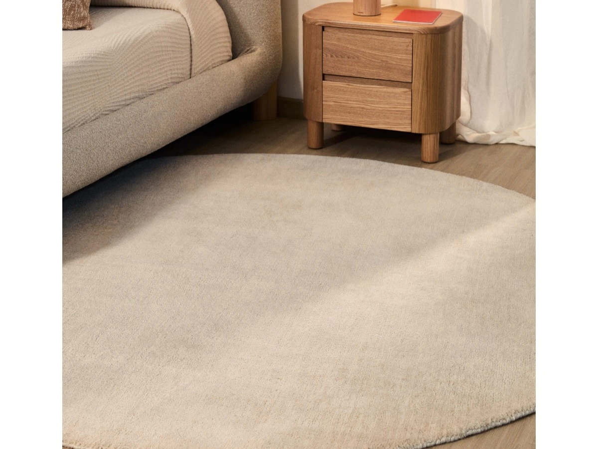 Empuries Круглый белый ковер D200 см 962339  - фото 3