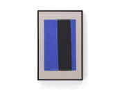 Zernu Абстрактная картина с синими и чёрными вертикальными линиями 42 x 65 см