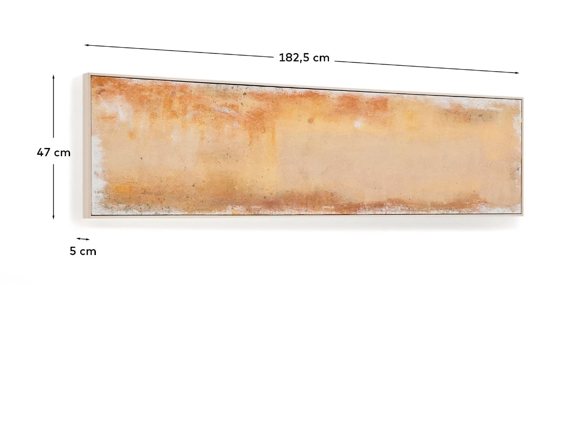 Абстрактная картина Selnar желтая 182 x 47 см 962356  - фото 4