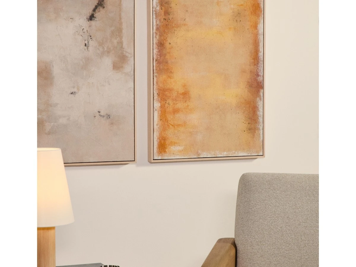 Абстрактная картина Selnar желтая 60 x 90 см 962362  - фото 4