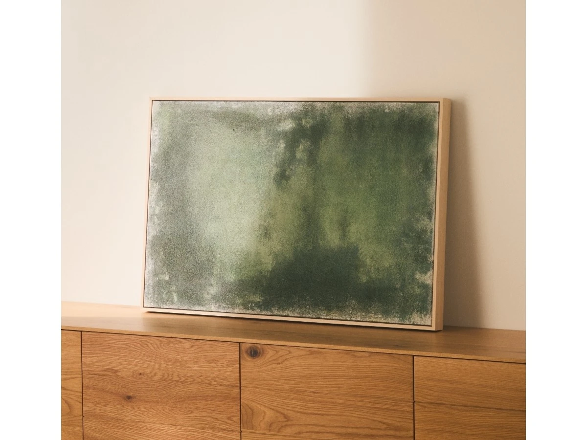 Абстрактная картина Selnar зеленая 60 x 90 см 962373