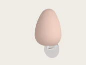 Бра Kezo никелированный металл / плафон PALE PINK