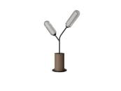 Настольная лампа Lari светло-коричневая кожа