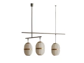 Подвесной светильник Pull C1249/3 Matt black/Aged gold