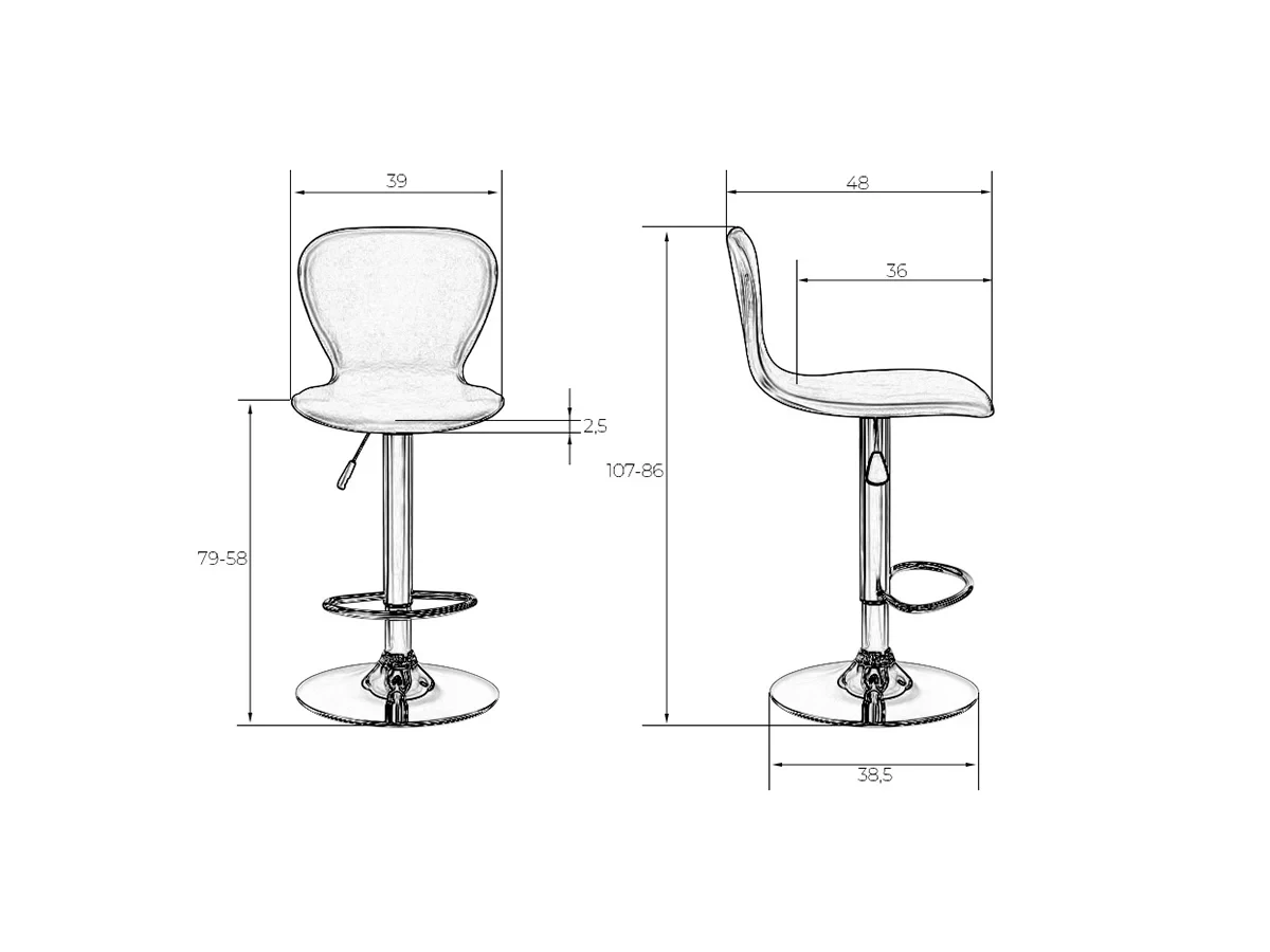Стул барный ELISA 650800  - фото 7