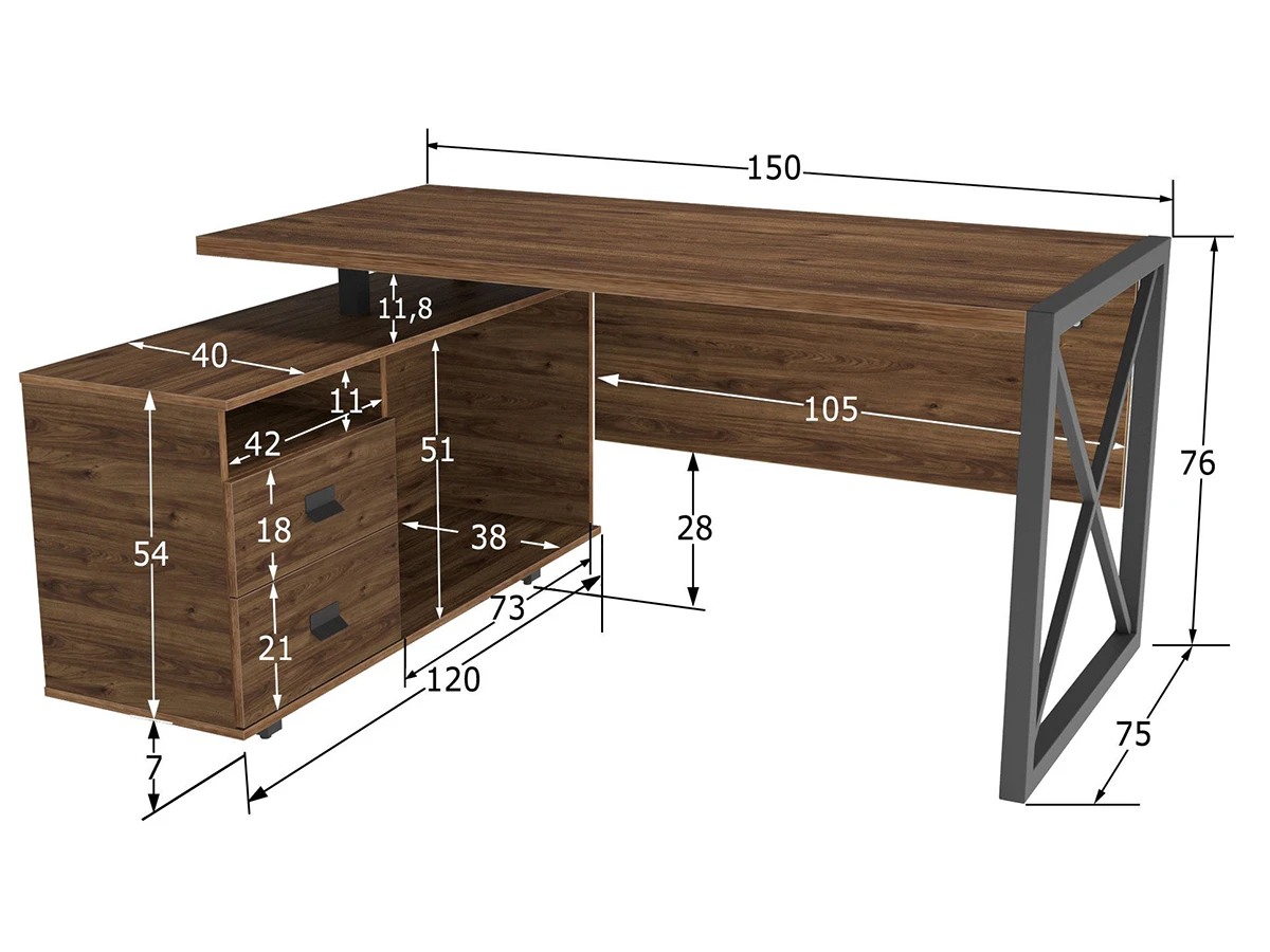 Стол рабочий универсальный Хардвиг 964124  - фото 4