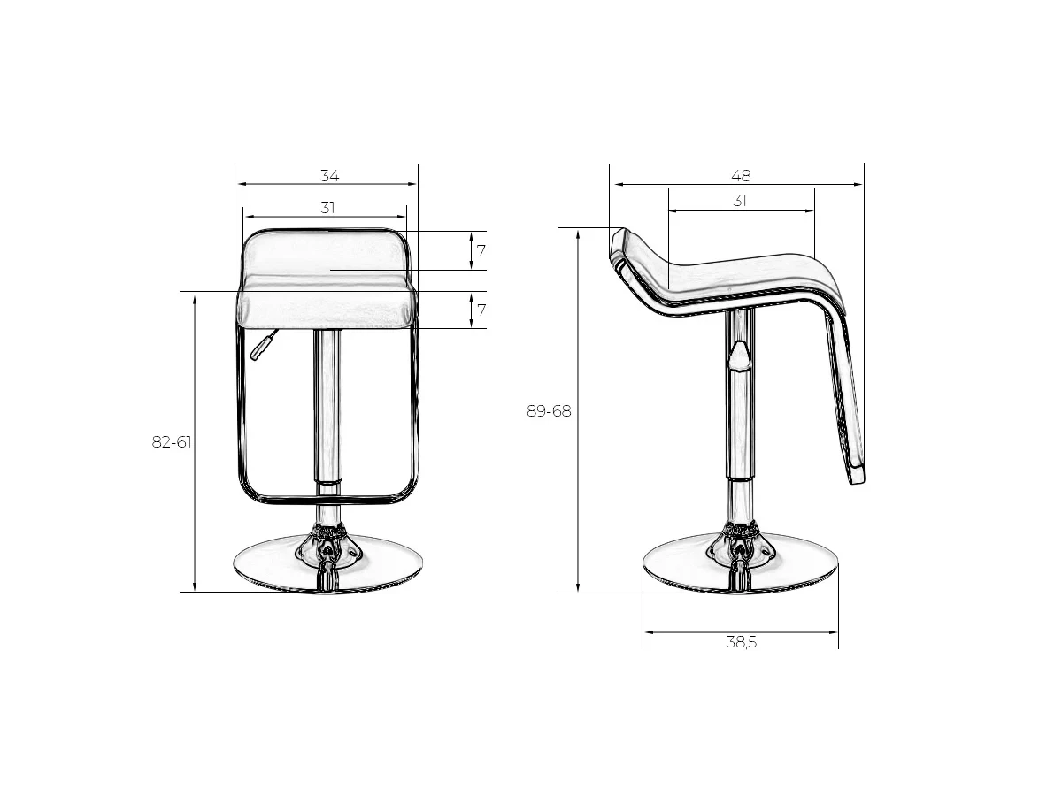 Стул барный CRACK BLACK 650811  - фото 9