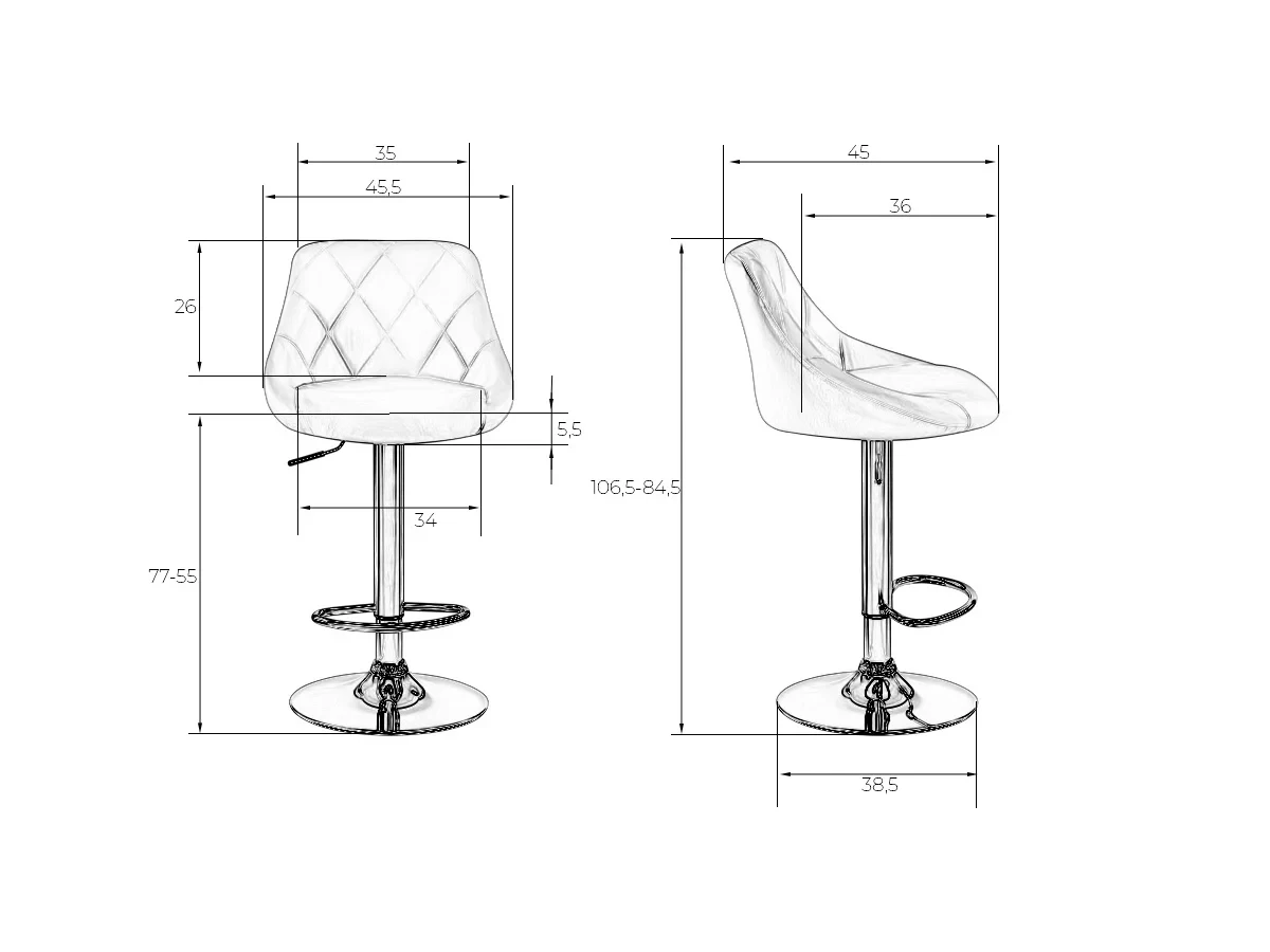 Стул барный LOGAN 650834  - фото 9