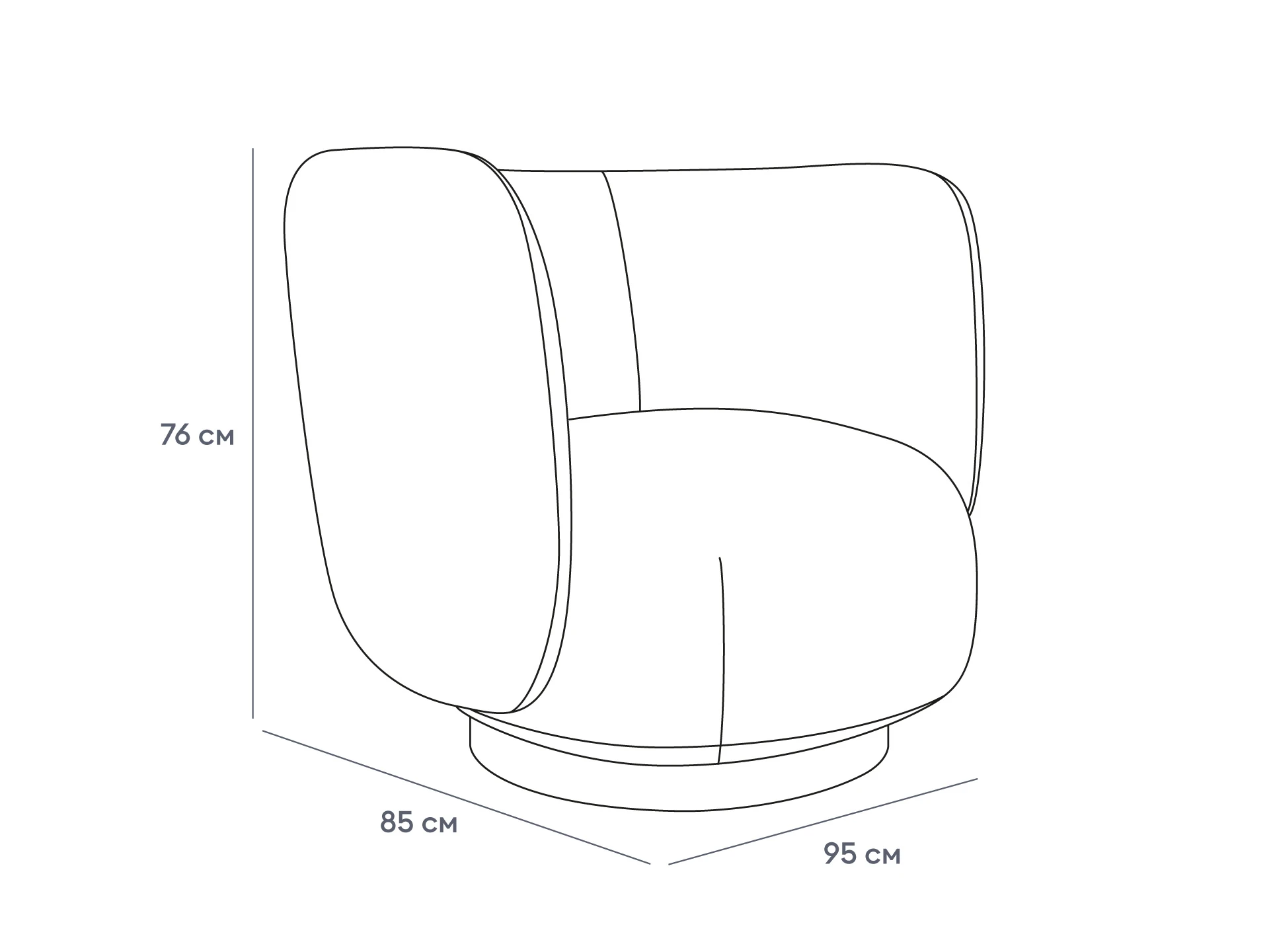 Кресло Lucca вращающееся 964810  - фото 4