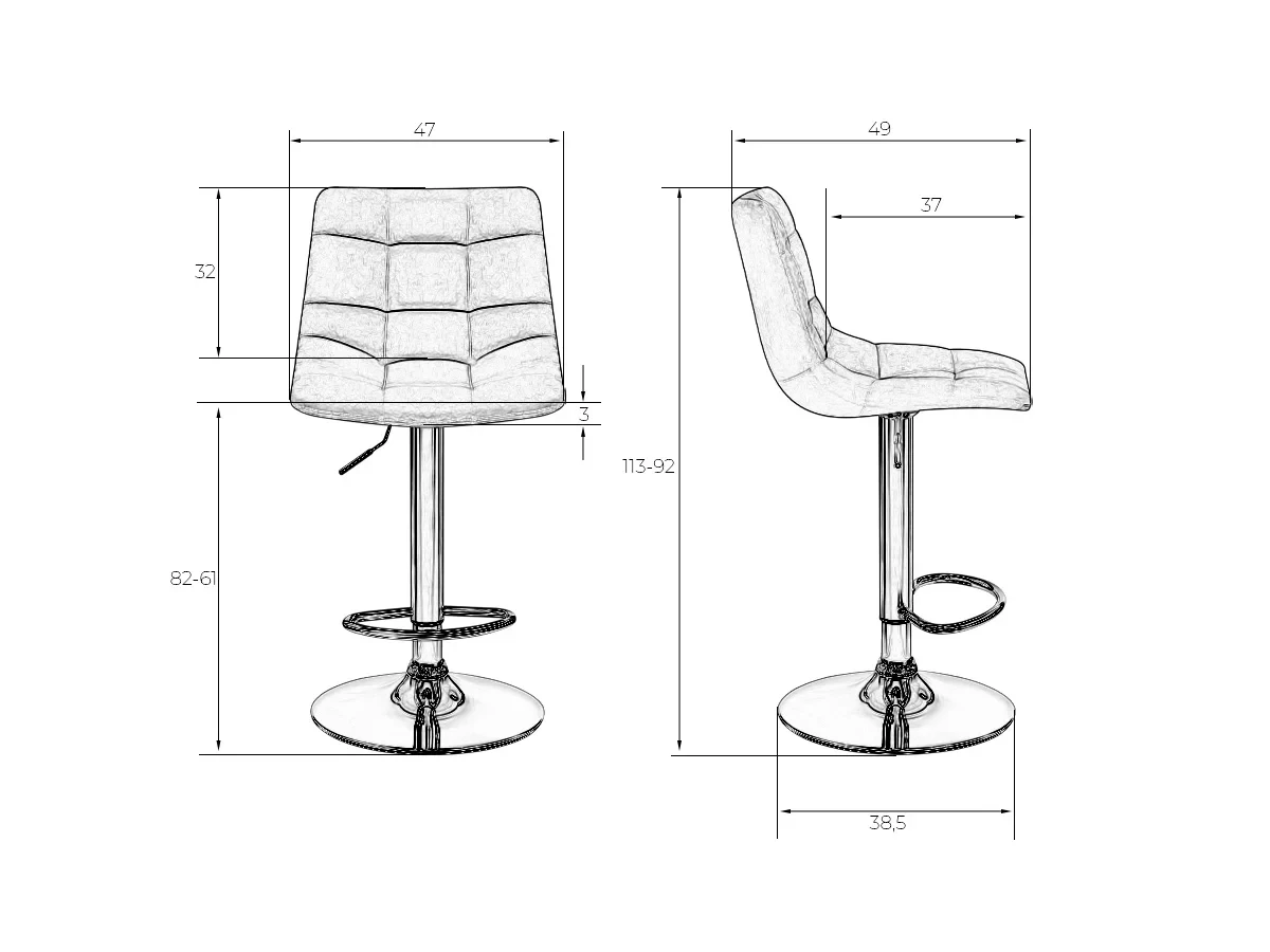 Стул барный TAILOR 650886  - фото 8