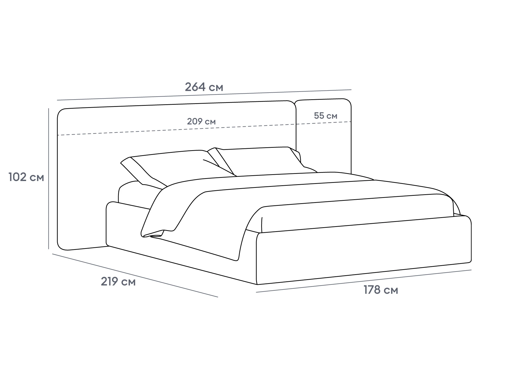 Кровать Atessa с подъемным механизмом 965040  - фото 7