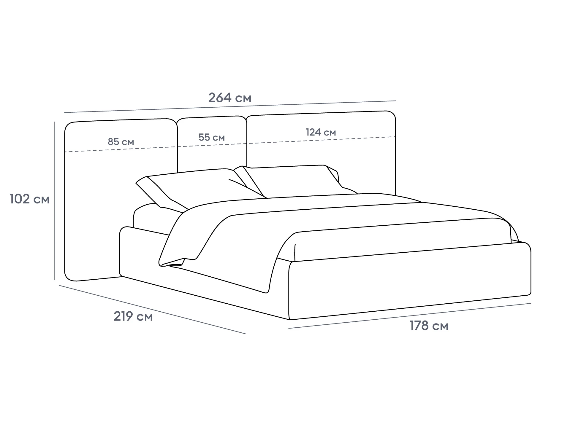 Кровать Atessa без подъемного механизма 965071  - фото 4