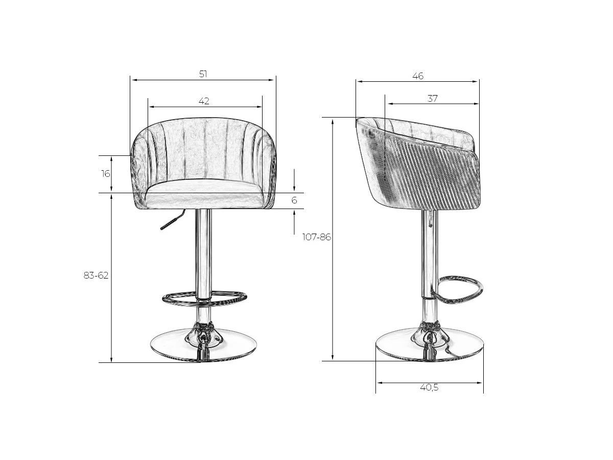 Стул барный DARCY 650907  - фото 9