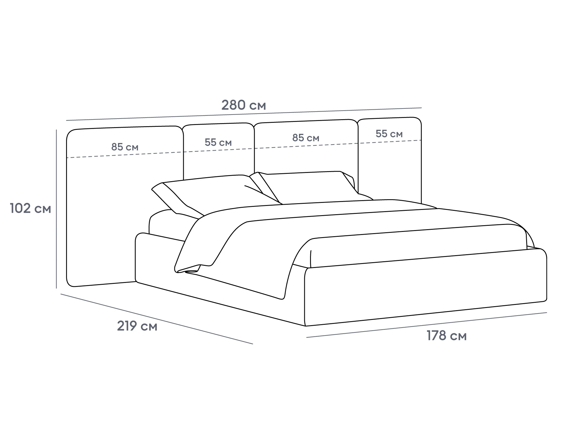Кровать Atessa без подъемного механизма 965377  - фото 4