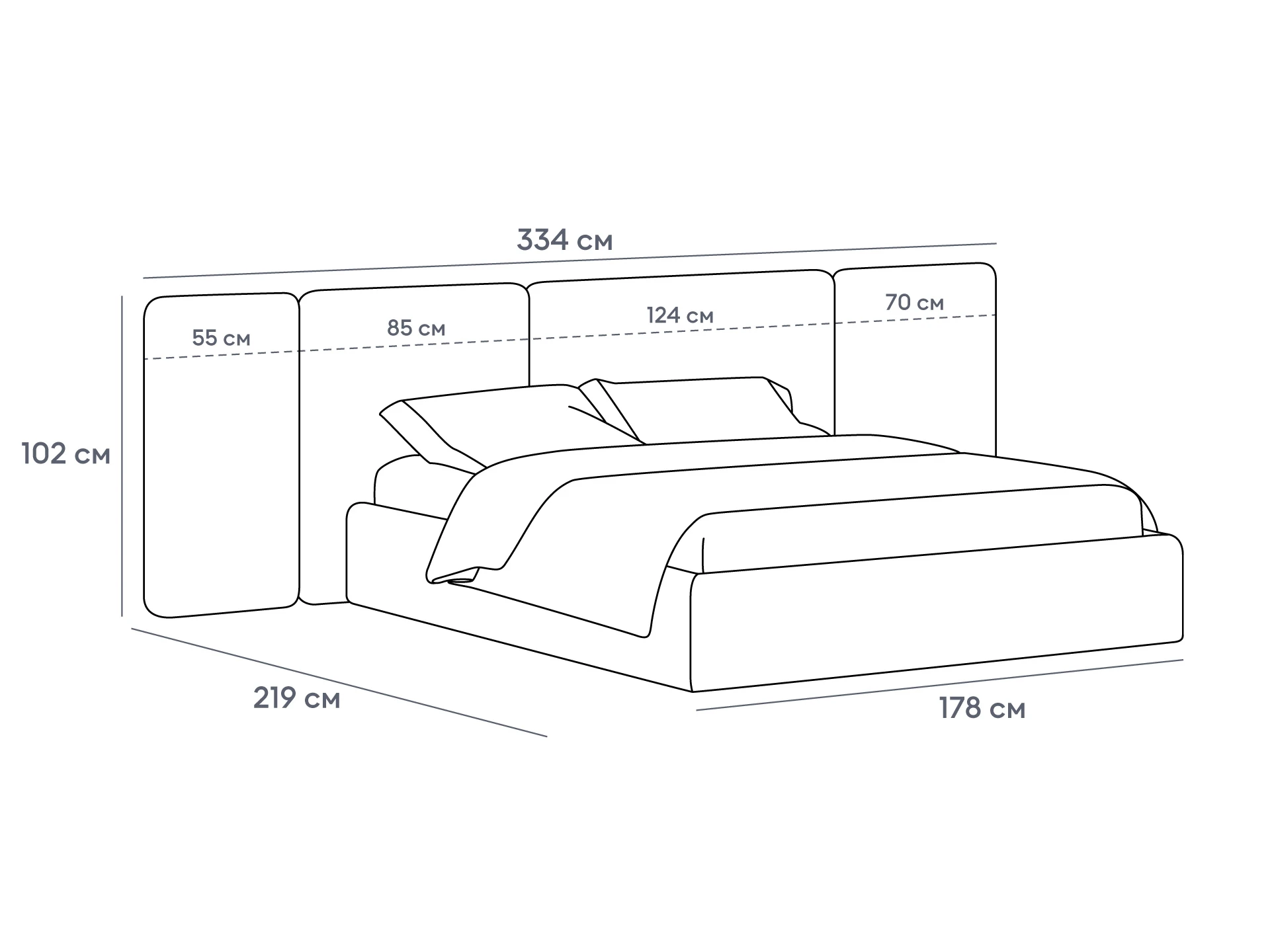 Кровать Atessa без подъемного механизма 965517  - фото 4