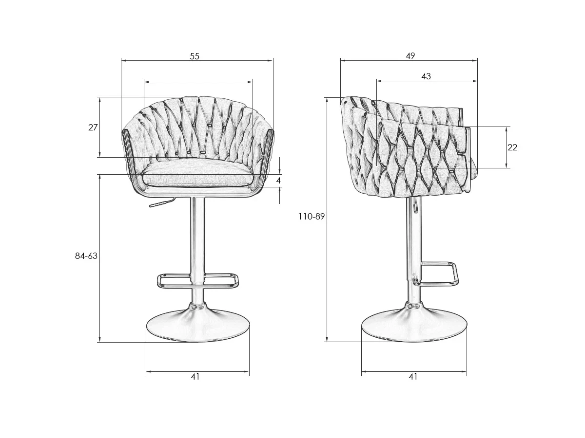 Стул барный LEON 650952  - фото 9