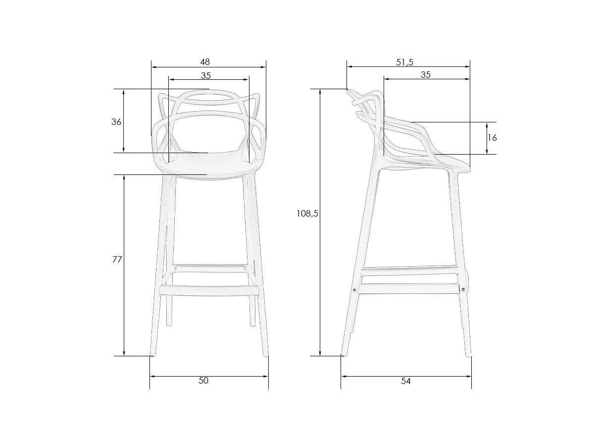 Стул барный MASTERS BAR 651057  - фото 9