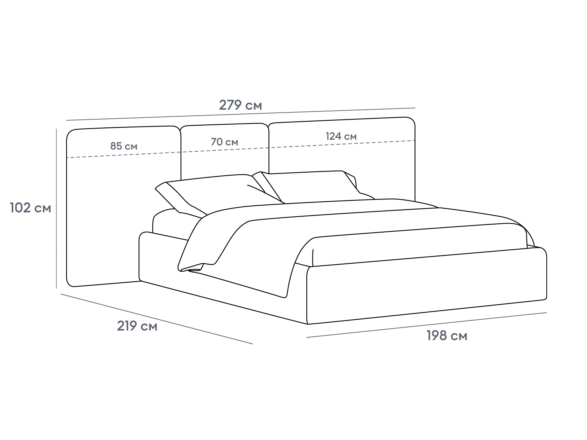 Кровать Atessa с подъемным механизмом 966692  - фото 7