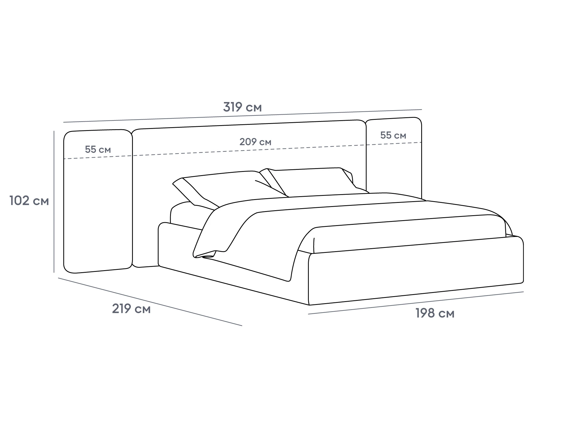 Кровать Atessa без подъемного механизма 966724  - фото 4