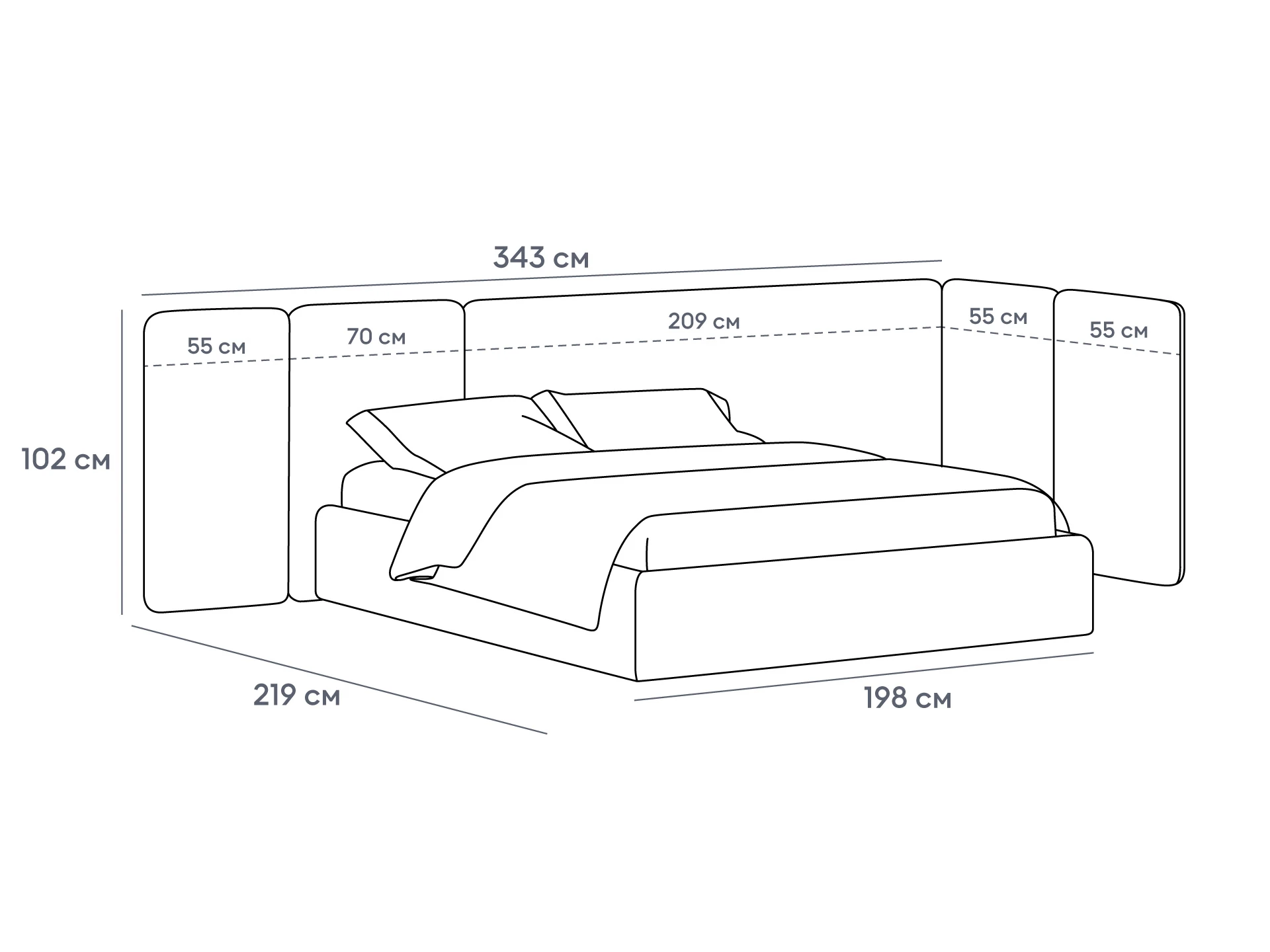 Кровать Atessa с подъемным механизмом 966744  - фото 7