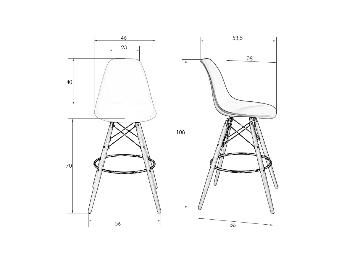 Стул барный DSW BAR 651138  - фото 7