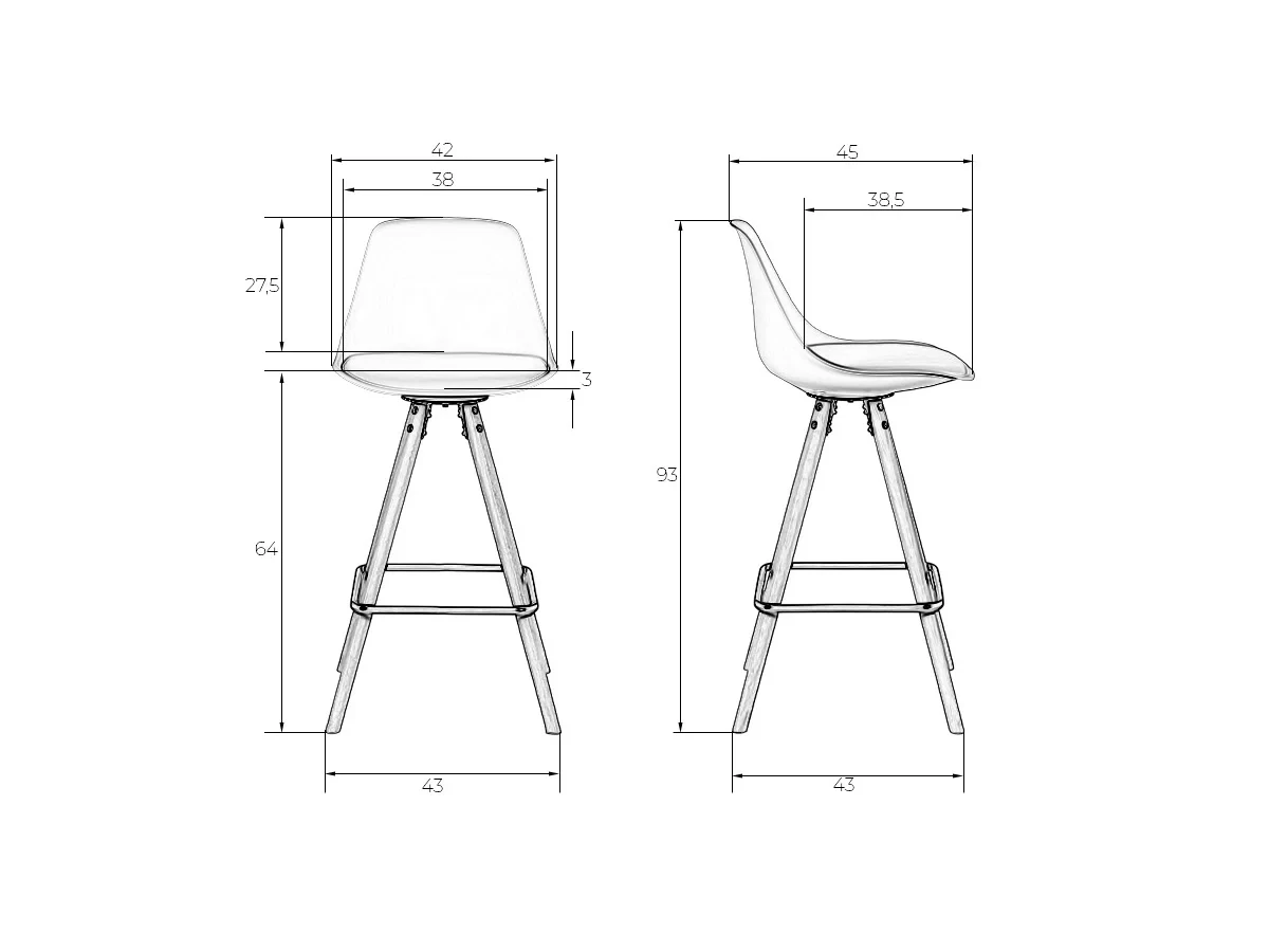 Стул полубарный RONNI 651152  - фото 8