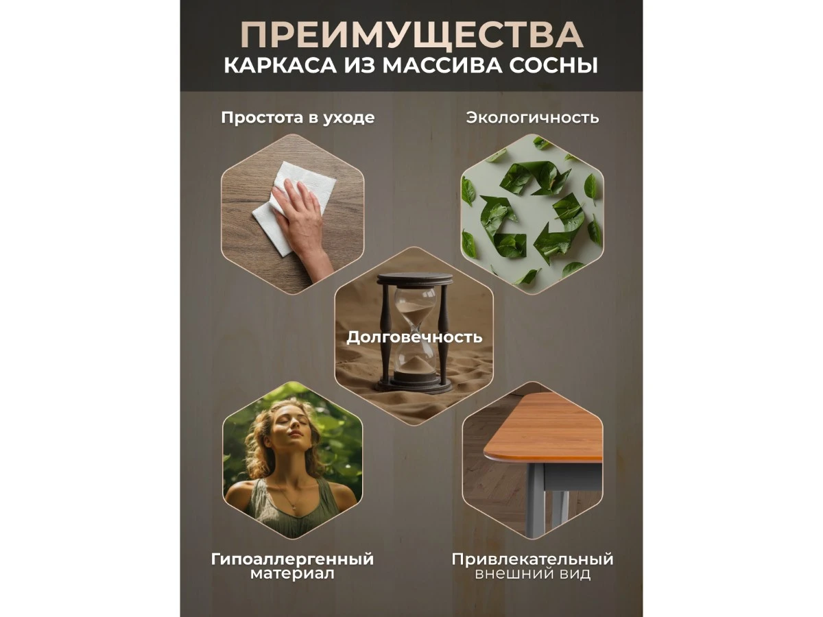 Стол Соната Люкс/ Sonata Lux table, 120х75х75 см 967247  - фото 3