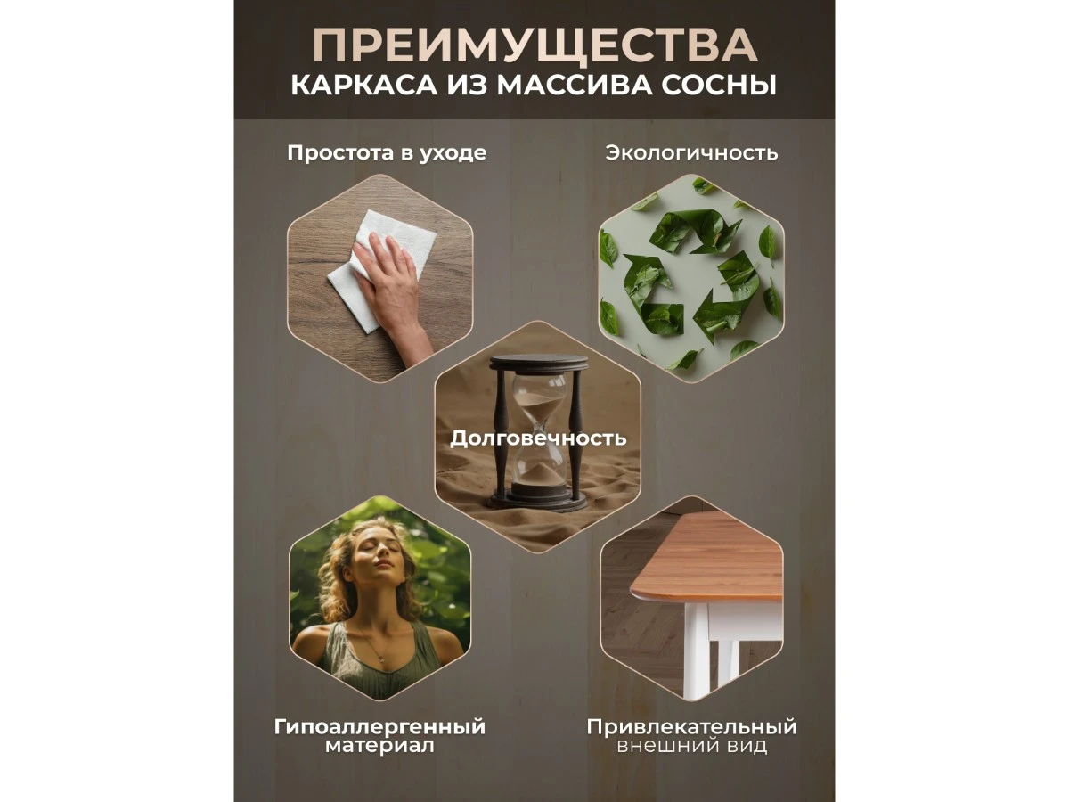 Стол Соната Люкс/ Sonata Lux table, 120х75х75 см 967276  - фото 3