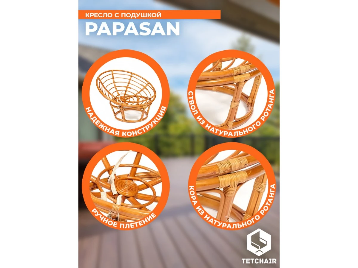 Кресло PAPASAN/ПАПАСАН 23/01 W  /с подушкой/ 967477