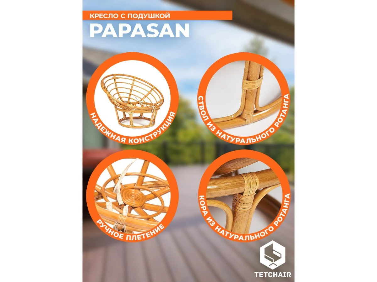 Кресло PAPASAN/ПАПАСАН 23/01 W  /с подушкой/ 967480