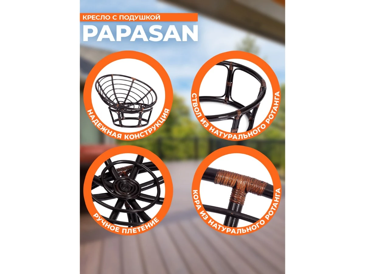 Кресло PAPASAN/ПАПАСАН 23/01 W  /с подушкой/ 967489