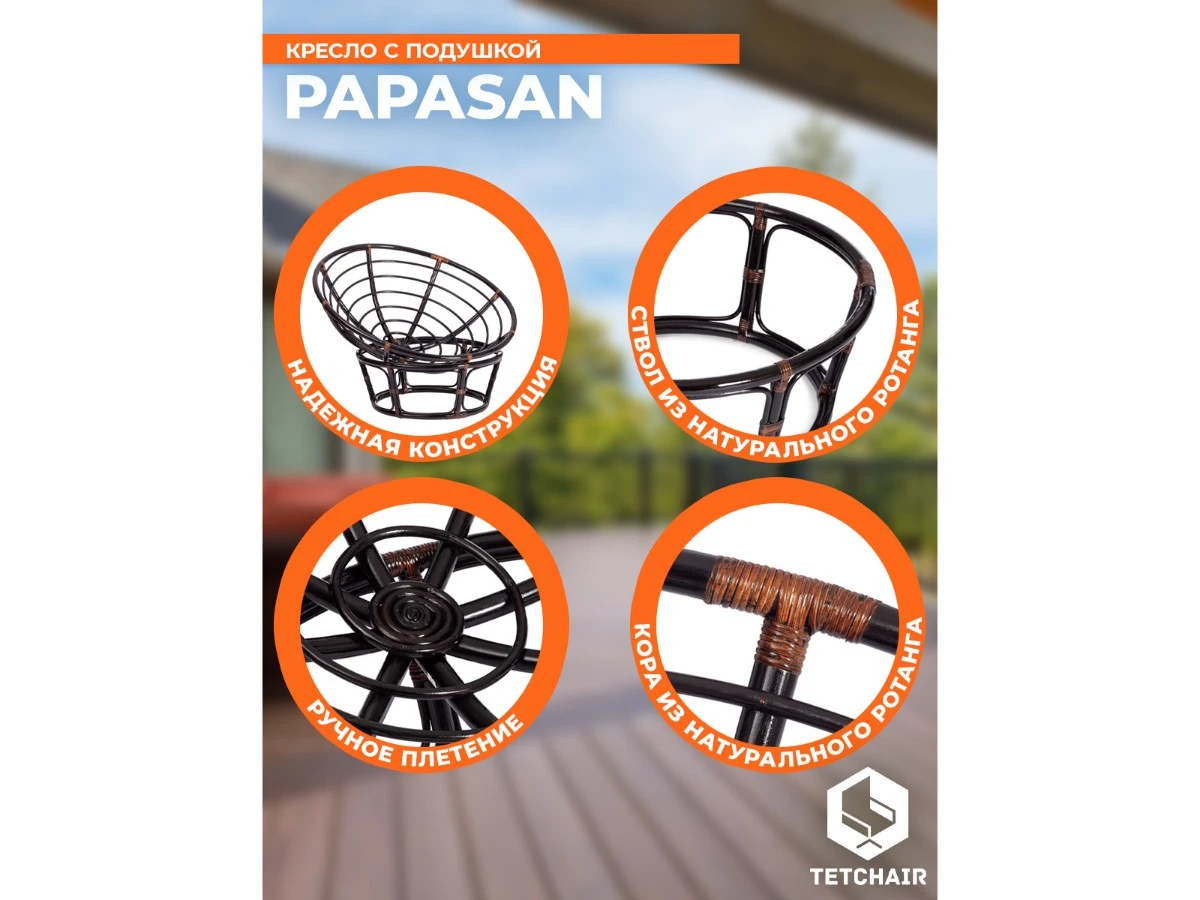 Кресло PAPASAN/ПАПАСАН 23/01 W  /с подушкой/ 967503