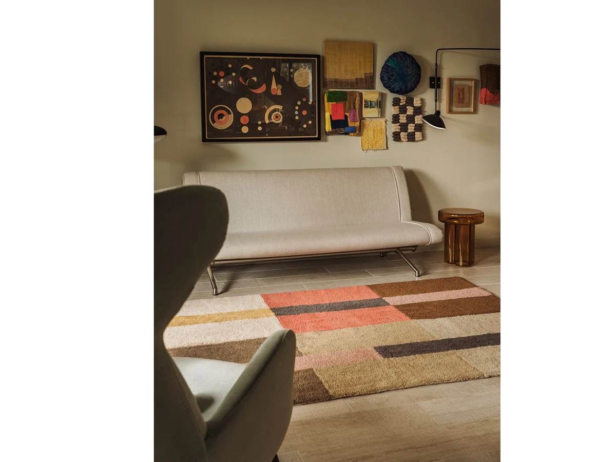 Шерстяной стираемый ковер дорожка Хром Коралловый 80x230 967616