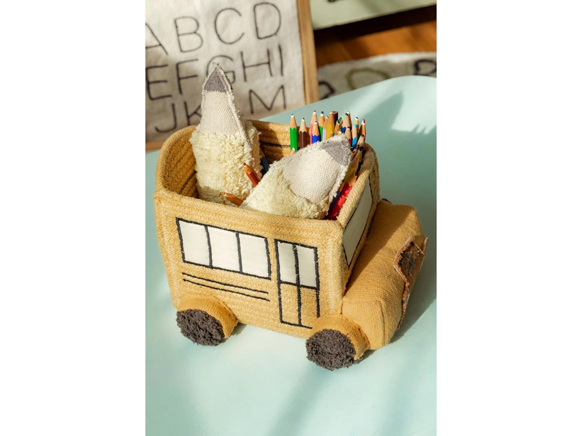 Корзина  Мини школьный автобус 22x19x15 967707  - фото 6