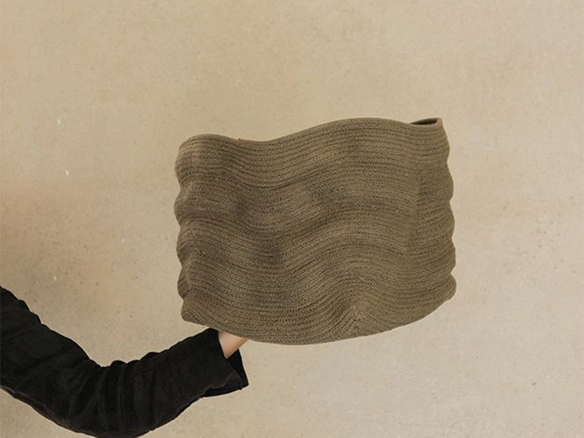 Корзина Точеный камень коричневая 30x25 967715