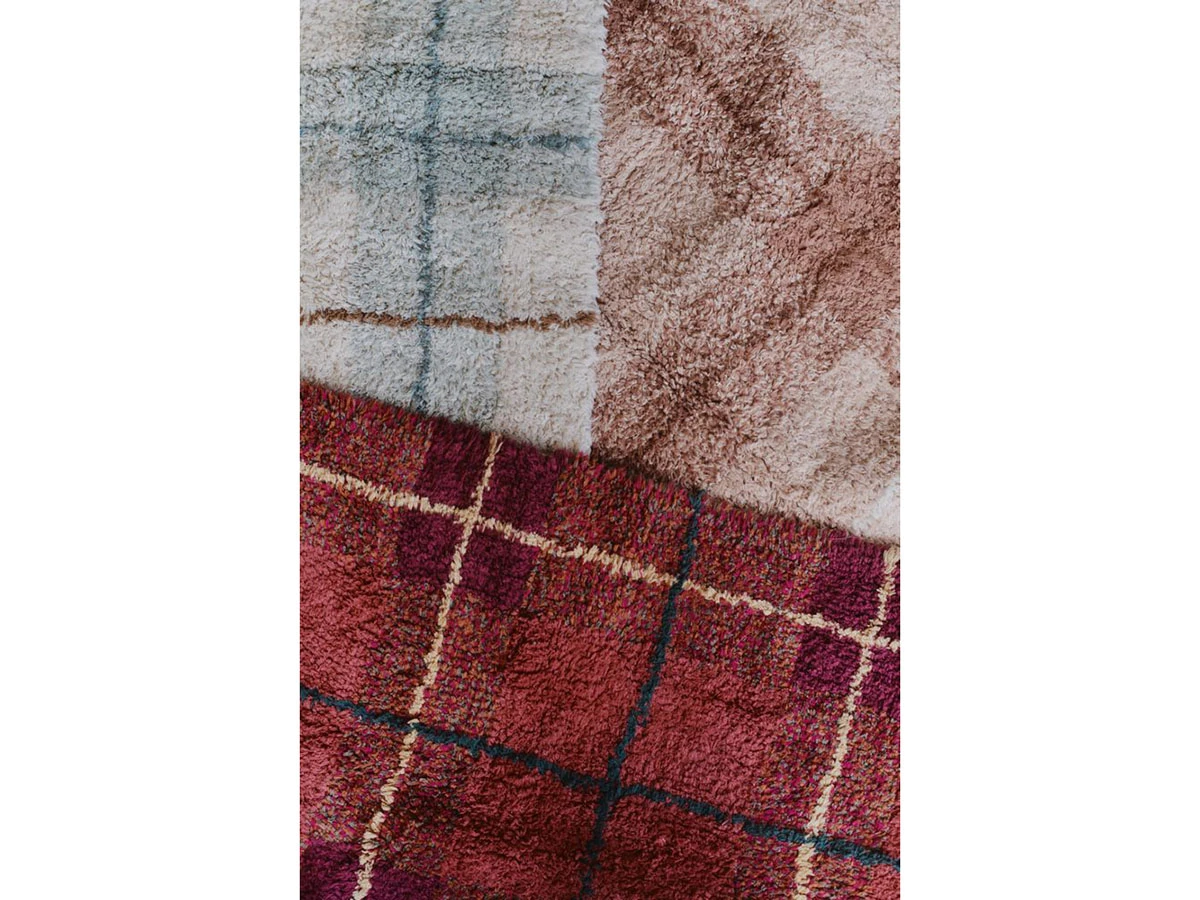 Ковер в клетку розовый 90x120 967731  - фото 3