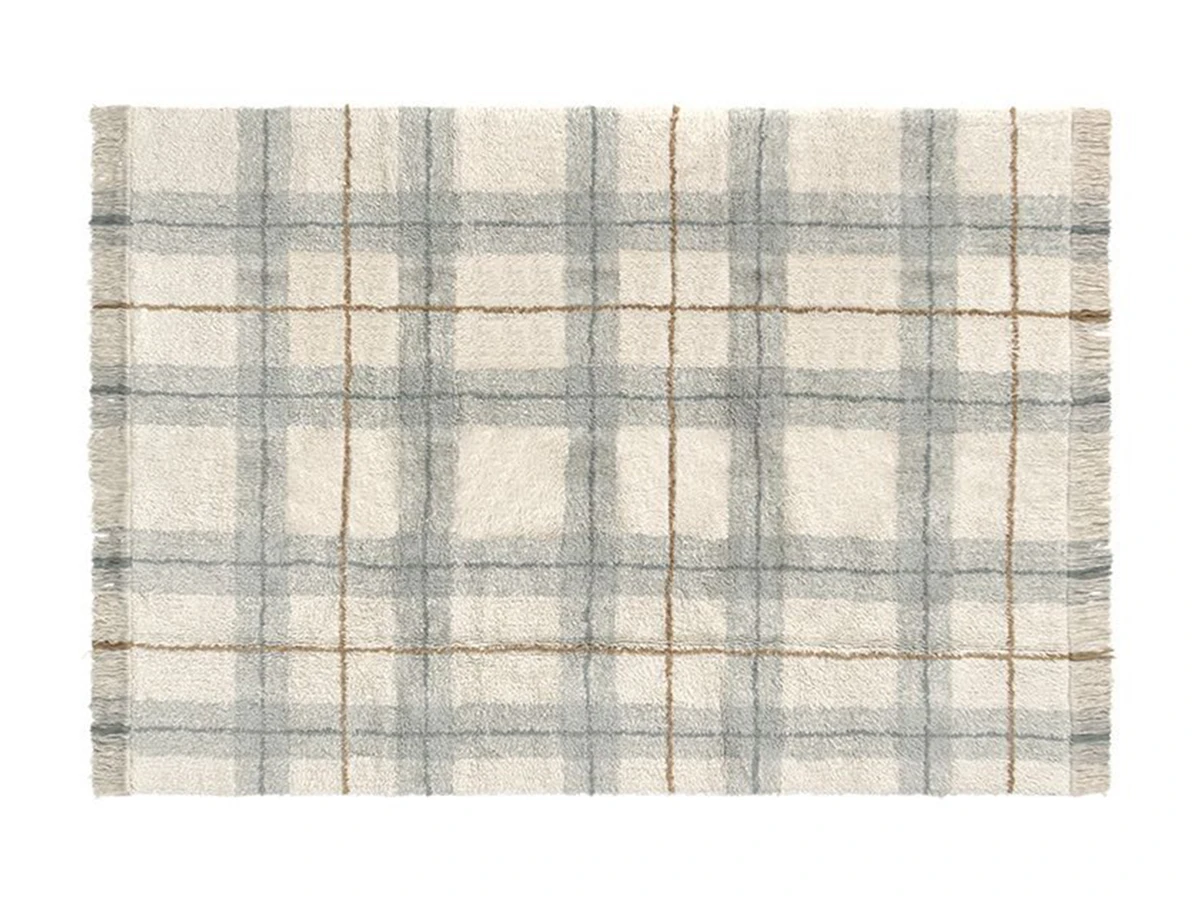 Ковер в клетку шафран/голубой 140x190 967733