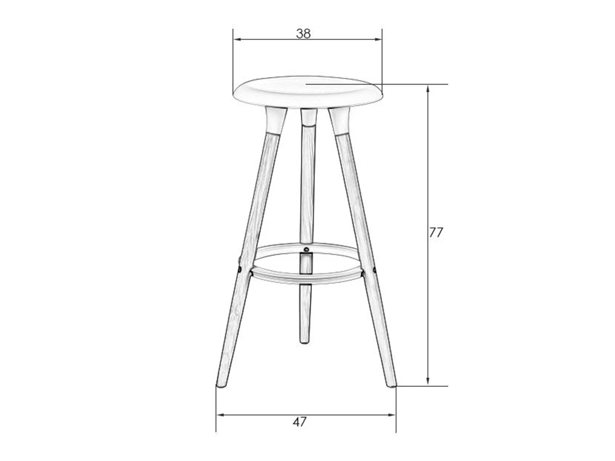 Табурет барный ROYCE WHITE(4 шт) 967854  - фото 7