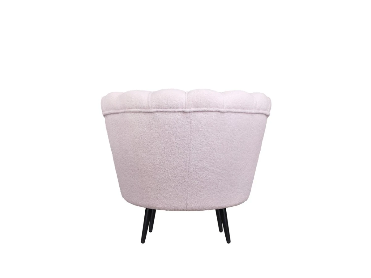 Низкое кресло ракушка Pearl Pink Boucle 970075  - фото 4