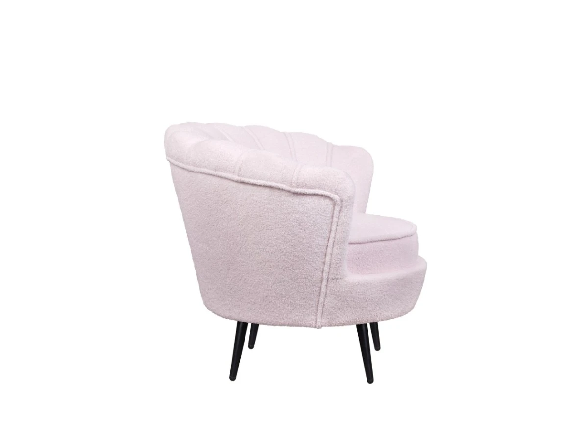 Низкое кресло ракушка Pearl Pink Boucle 970075  - фото 3
