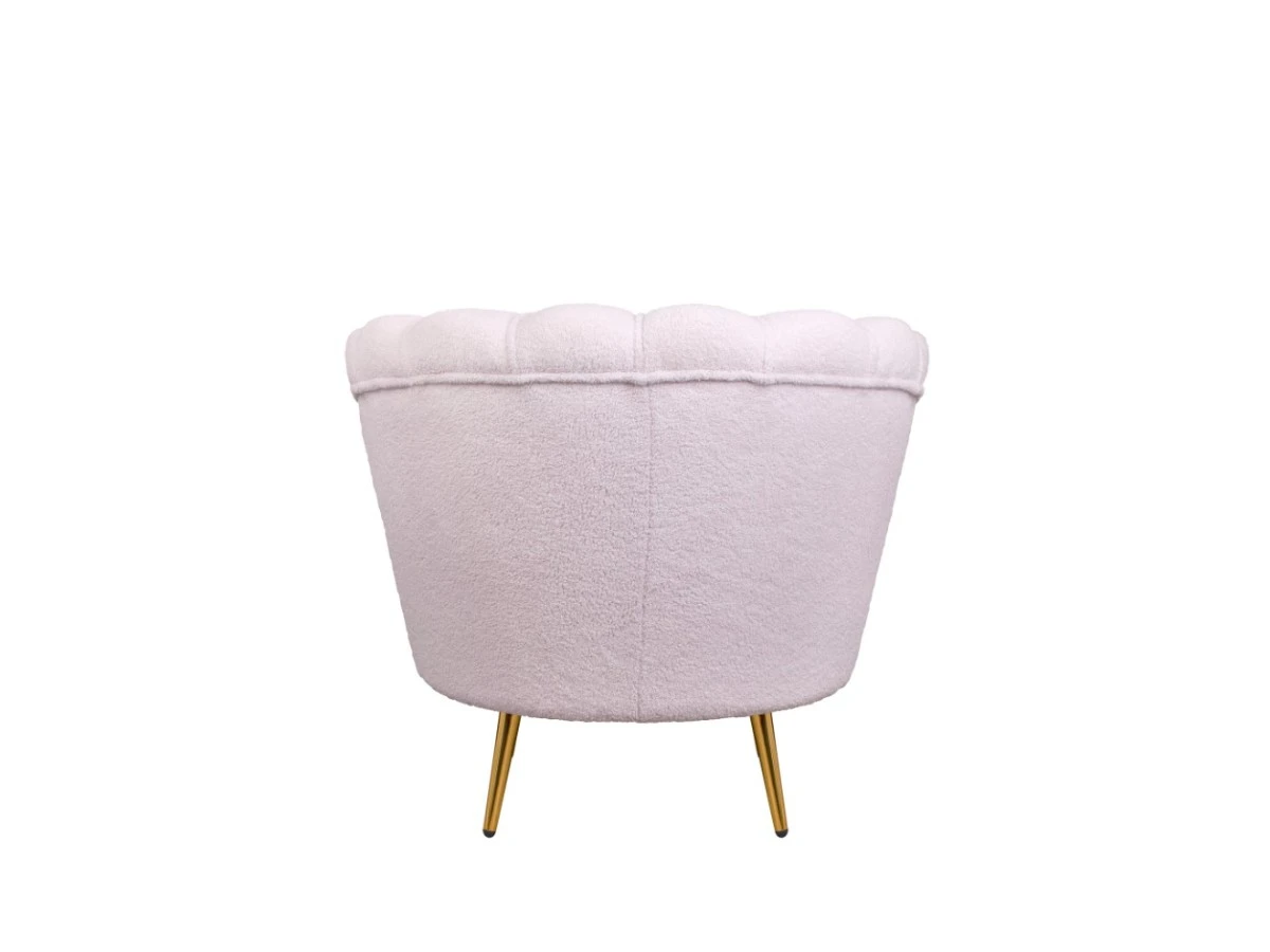 Низкое кресло ракушка Pearl Pink Boucle 970089  - фото 4