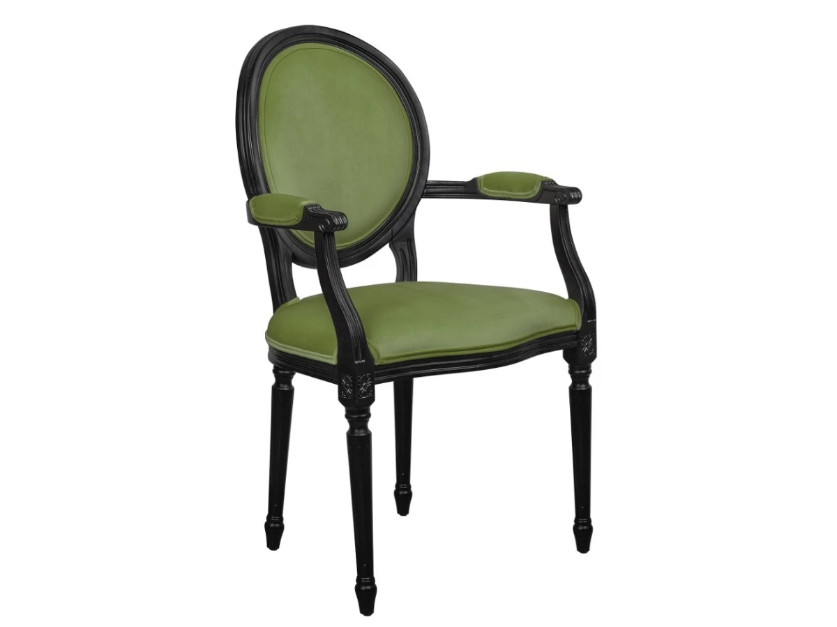 Мягкий стул с подлокотниками Delo Kora Arm Green 970118