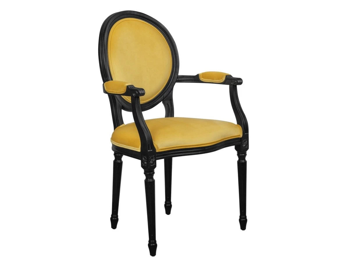 Мягкий стул с подлокотниками Delo Kora Arm Yellow 970129