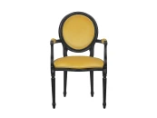 Мягкий стул с подлокотниками Delo Kora Arm Yellow