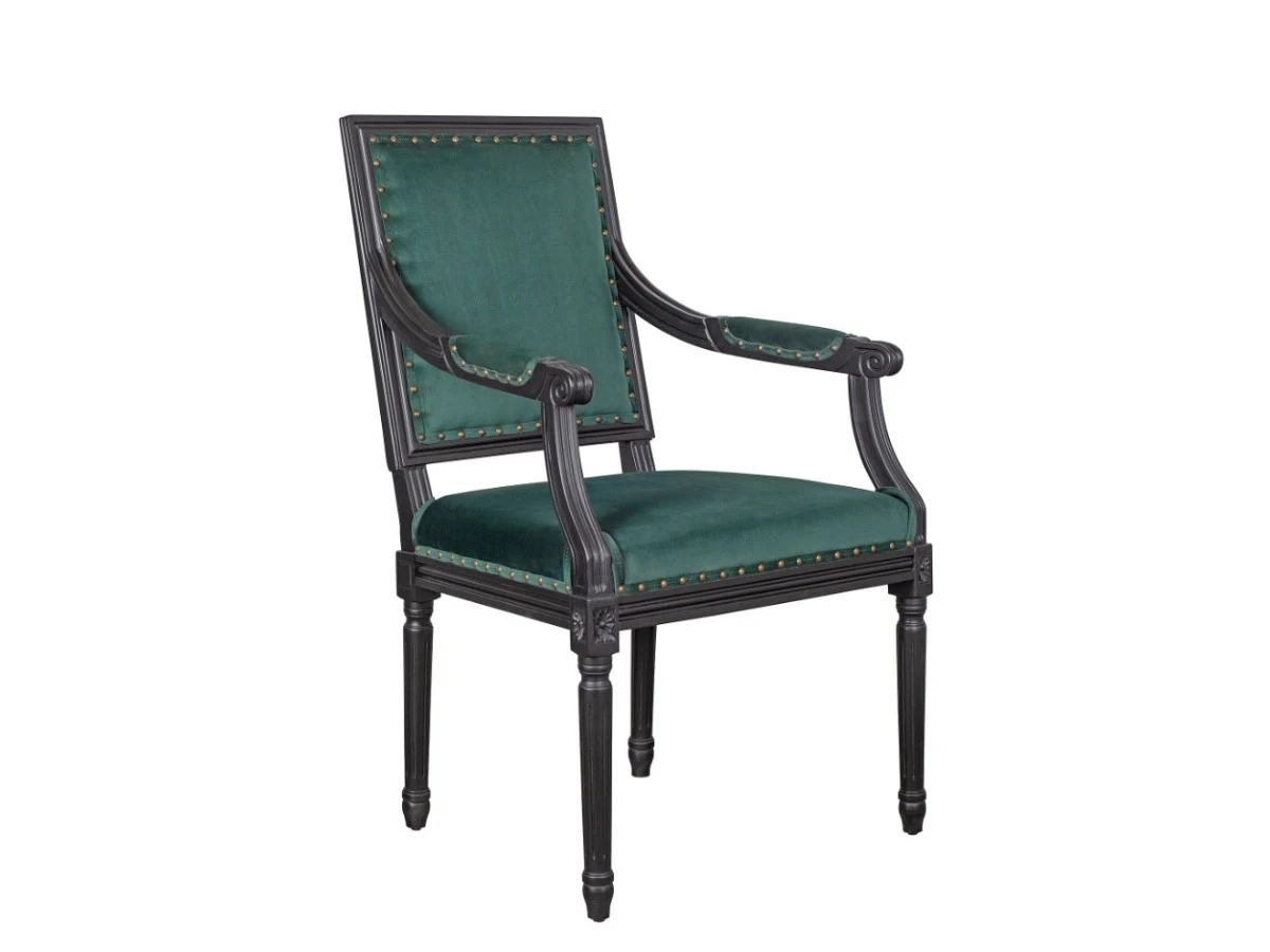 Мягкий стул с подлокотниками Runako Green 970139