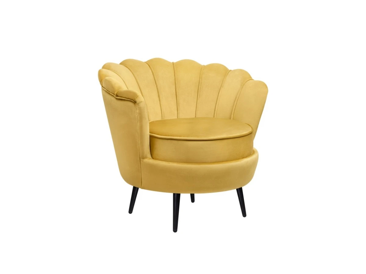 Низкое кресло ракушка Pearl Yellow 970182