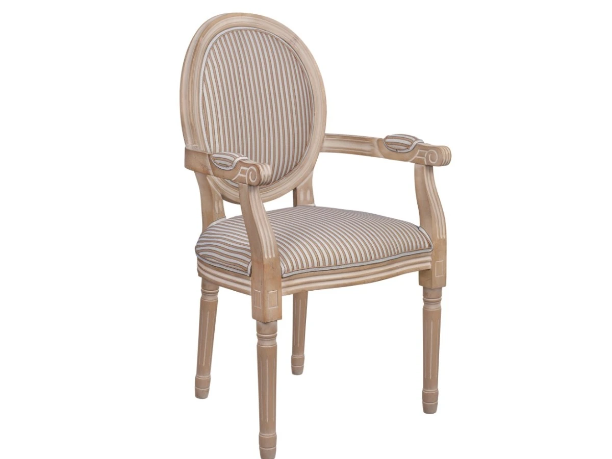 Мягкий стул с подлокотниками Volker Arm Orange Pinstripe 970192